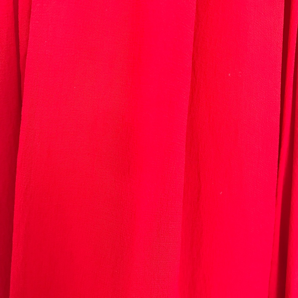 Red 100% silk, hand beaded, long formal modest dress by Baluchi; size 2. - Picture 13 of 15